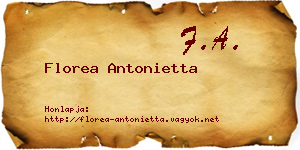Florea Antonietta névjegykártya